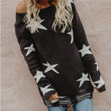 Star Printed Knit Sweater