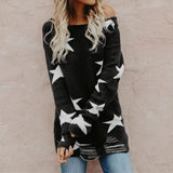 Star Printed Knit Sweater