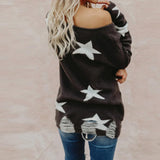 Star Printed Knit Sweater