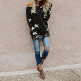 Star Printed Knit Sweater