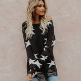Star Printed Knit Sweater