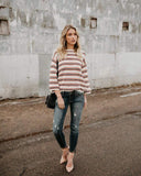 Striped Knit Pullover Sweater