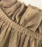 Off Shoulder Ruffles Bohemian Maxi Dress