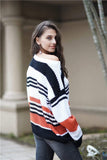 Striped Bohemian Pullover Knit Sweater