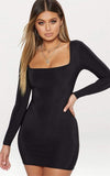 Sexy Long Sleeve Club Mini Dress