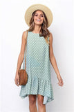 Polka Dot Sleeveless Mini Dress