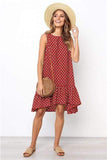 Polka Dot Sleeveless Mini Dress