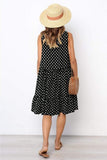 Polka Dot Sleeveless Mini Dress