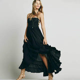 Hippie Backless Halter Dress