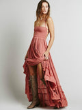 Hippie Backless Halter Dress